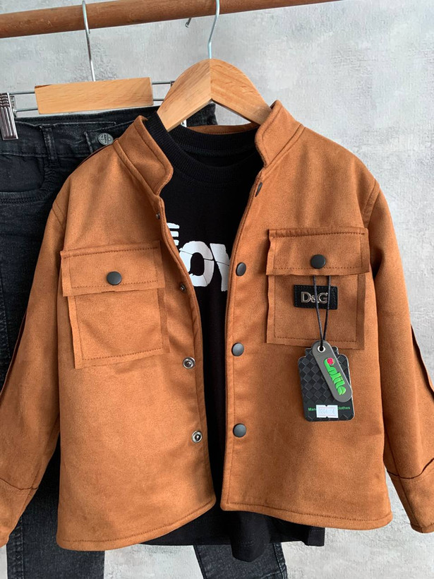 ست سه تیکه پسرانه ( کت ، تیشرت، شلوار جین)